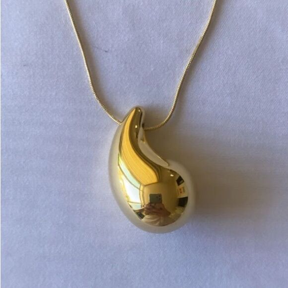 Anthro 18k Gold Plated Drop Necklace - Picture 6 of 7
